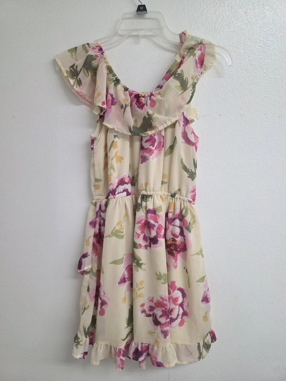 The Children's Place Cream Floral Trim Dress/Top (0542)